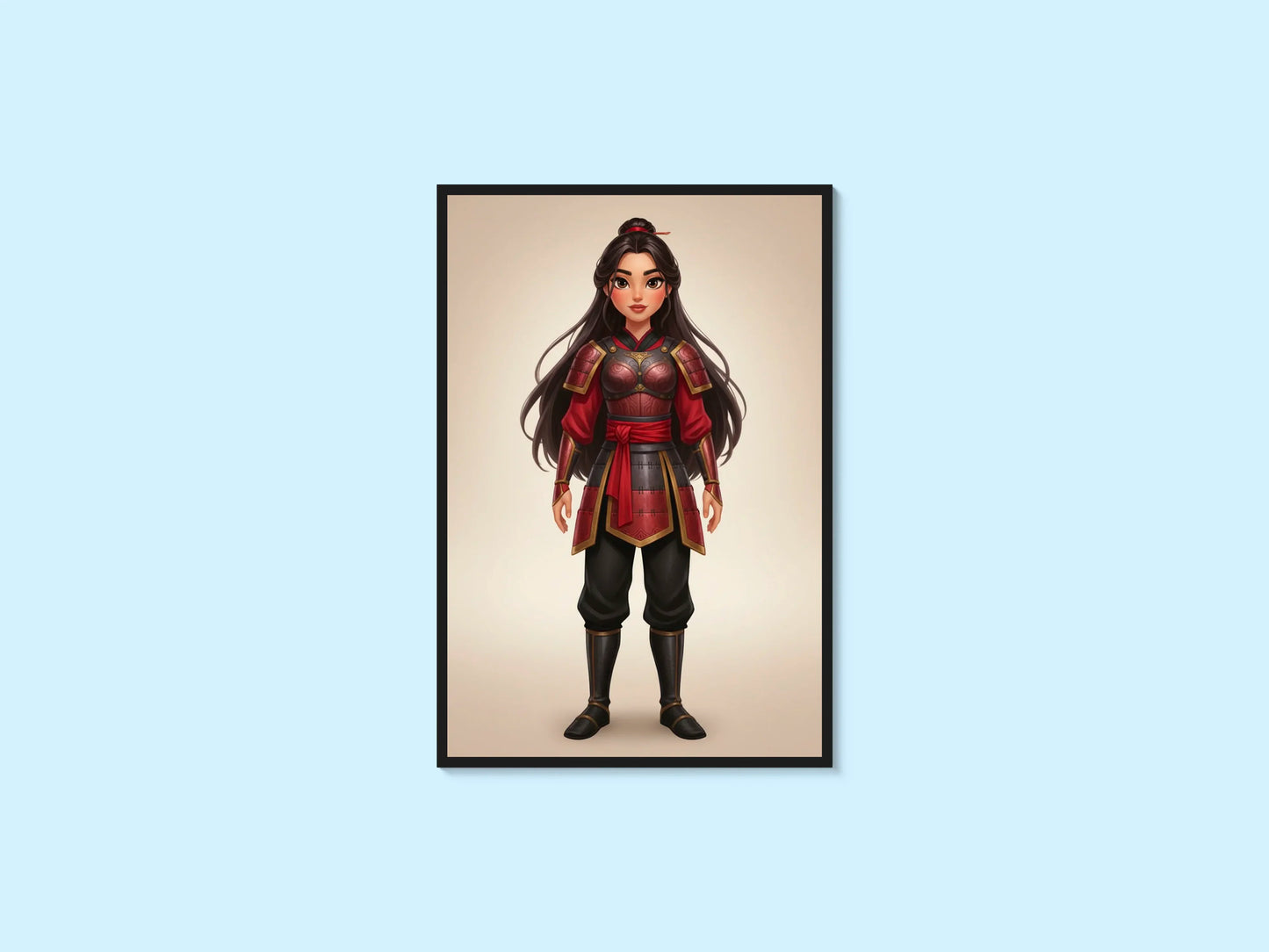 Affiche Guerrière Minimaliste (Mulan)